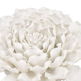 Handmade cream flower wall decor, 3D textured petals, elegant accent for walls, tables, or shelves. Size 23.5x23.5x7.5 cm.