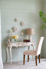Handmade 15cm cream ceramic flower wall decor with textured petals, perfect for adding elegance to any space.