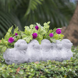 Whimsical 30cm bird design planter made from durable grey fibreglass resin, perfect for indoor or outdoor plants.