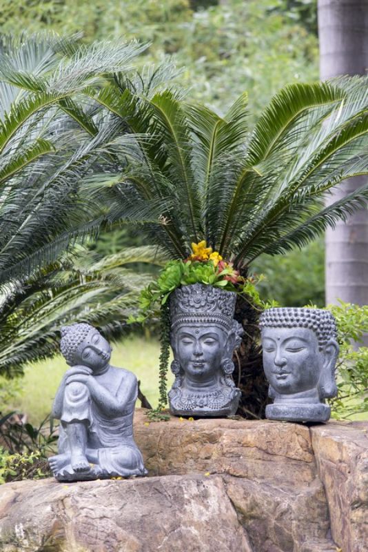 Elegant 430mm Buddha statue crafted from fibreglass resin, perfect centerpiece for mindfulness and serenity in any space.