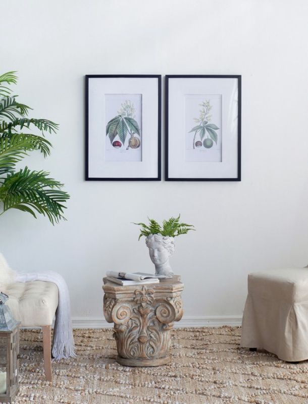 Exquisite set of 2 wall arts featuring vibrant botanical elements and elegant birds, perfect for nature-inspired home decor.