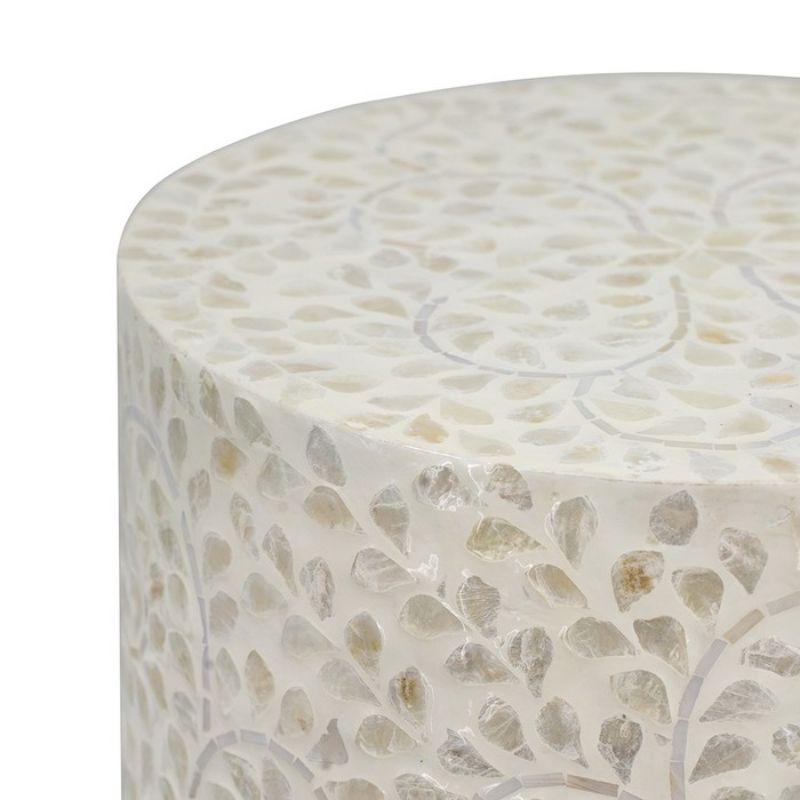 Accent Stool / Table - White