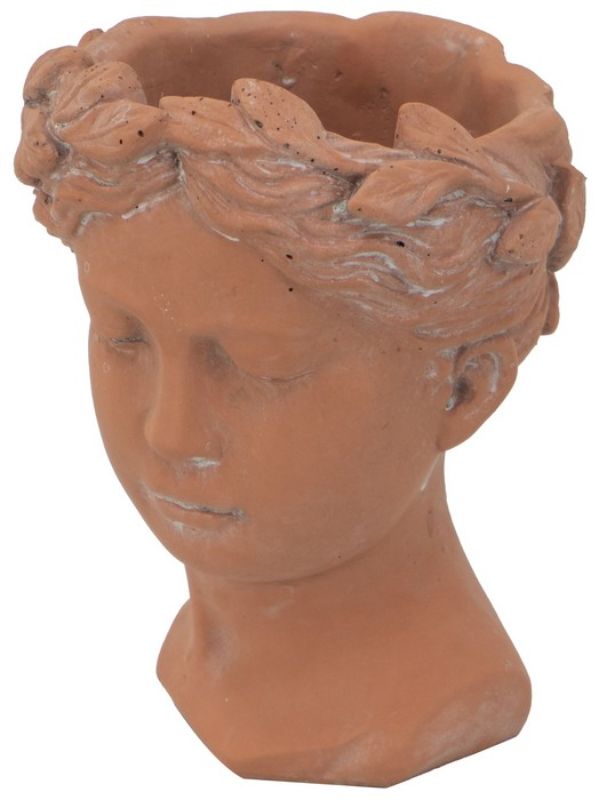 Terracotta Visage Head Planter - 23cm
