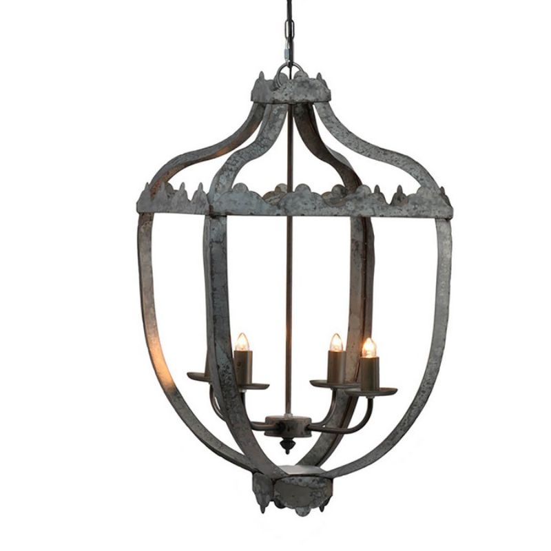 Vintage 73cm chandelier with rustic iron finish, perfect for elegant ambient lighting in various home decor styles.