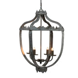 Vintage 73cm chandelier with rustic iron finish, perfect for elegant ambient lighting in various home decor styles.