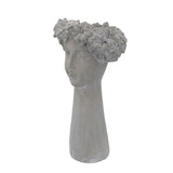 Cement Head Flower Vase featuring a unique bust design, perfect for showcasing floral arrangements stylishly.