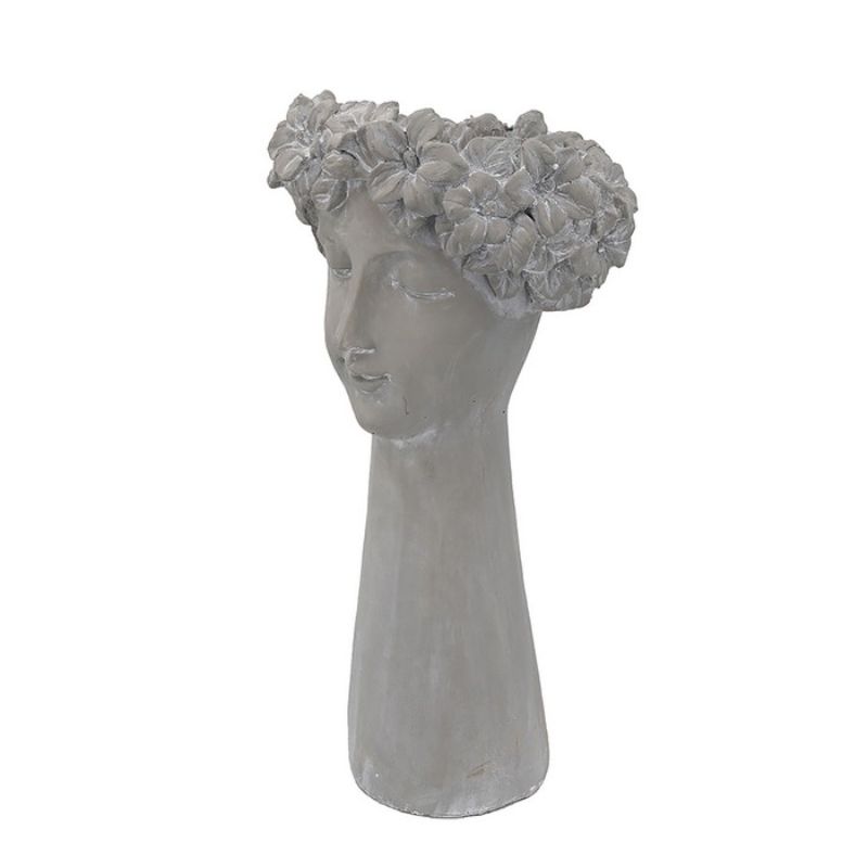 Cement Head Flower Vase