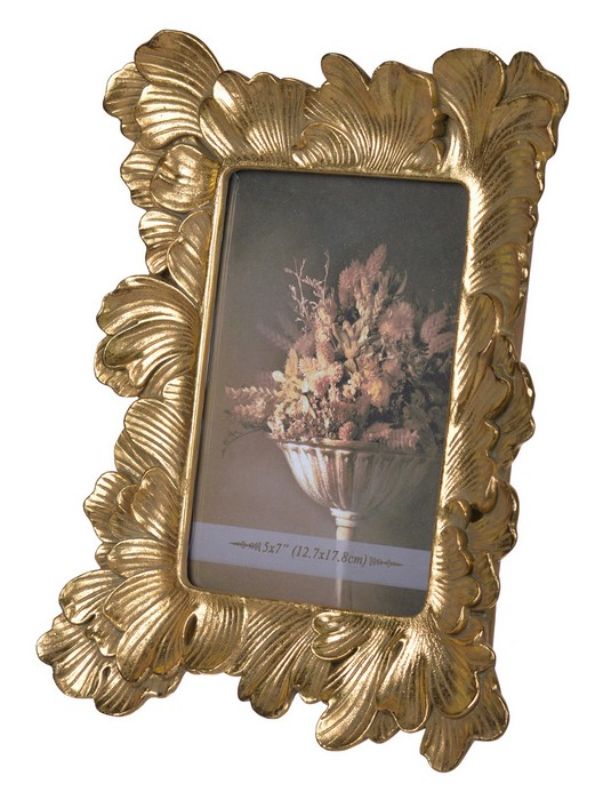 Elegant gold Art Deco-inspired photo frame for 27cm x 21cm photos, perfect for showcasing cherished memories.