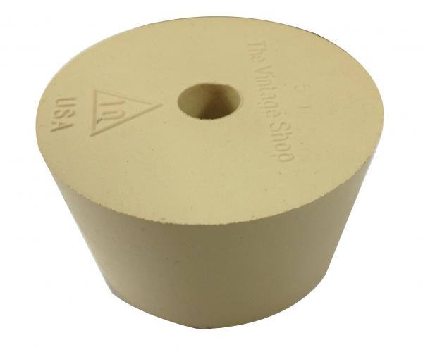 Rubber stopper #10 with airlock hole, perfect fit for 11.5L & 23L plastic carboys, ideal for home brewing fermentation.