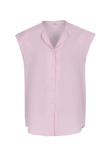 Elegant amethyst blouse for women, featuring a soft petal-shaped lapel and loose fit, perfect for professional settings.