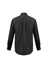 Men's Base Long Sleeve Shirt in black, size 4XL; features soft, breathable fabric and a left chest pocket for convenience.