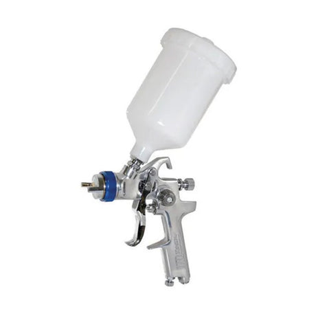 ITM Star Spray Gun with 600ml pot, 2mm nozzle, offers fine atomization and consistent paint flow for professional use.