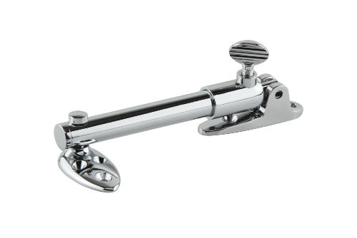 Short Telescopic Stay 90mm for side hung windows, chrome plated, adjustable, durable brass and zinc construction.