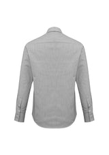 Men's Berlin Long Sleeve Shirt in Graphite Stripe, size 4XL, featuring durable fabric and a tapered fit for a polished look.