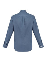 Men's Memphis Long Sleeve Shirt in Grey Smoke, XS, featuring soft fabric, modern collar, and adjustable cuffs for versatile styling.