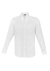 Mens Memphis L/S Shirt in white, 4XL, features button-down collar, adjustable cuffs, and a classic pocket for practical style.