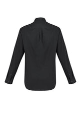 Men's Memphis Shirt in black, featuring a button-down collar, adjustable cuffs, and a loose pocket for a smart, casual look.