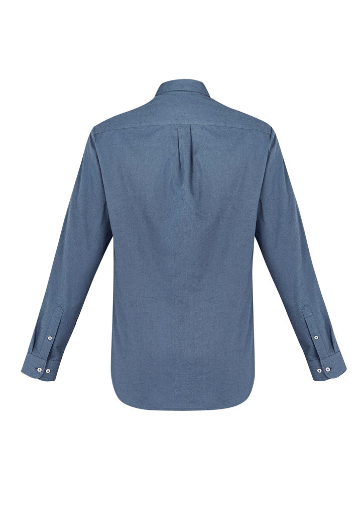 Men's Memphis Shirt in Grey Smoke, 4XL - stylish button-down collar, adjustable cuffs, and a casual yet professional look.