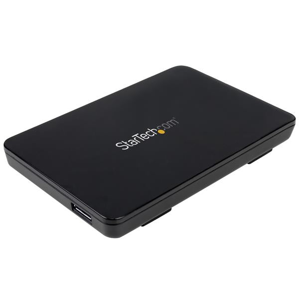 USB 3.1 tool-free enclosure for 2.5" SATA drives, offering 10 Gbps speeds and portable, lightweight design for easy data access.