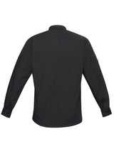 Men's Bondi Long Sleeve Shirt in Black/Check, Size S; stylish, versatile, with UPF protection and roll-up sleeves.