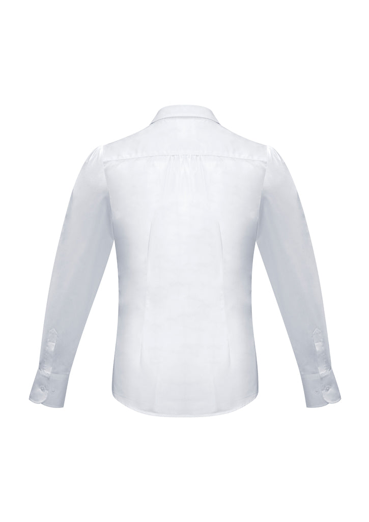 Ladies Euro Long Sleeve Shirt - White - Size 10