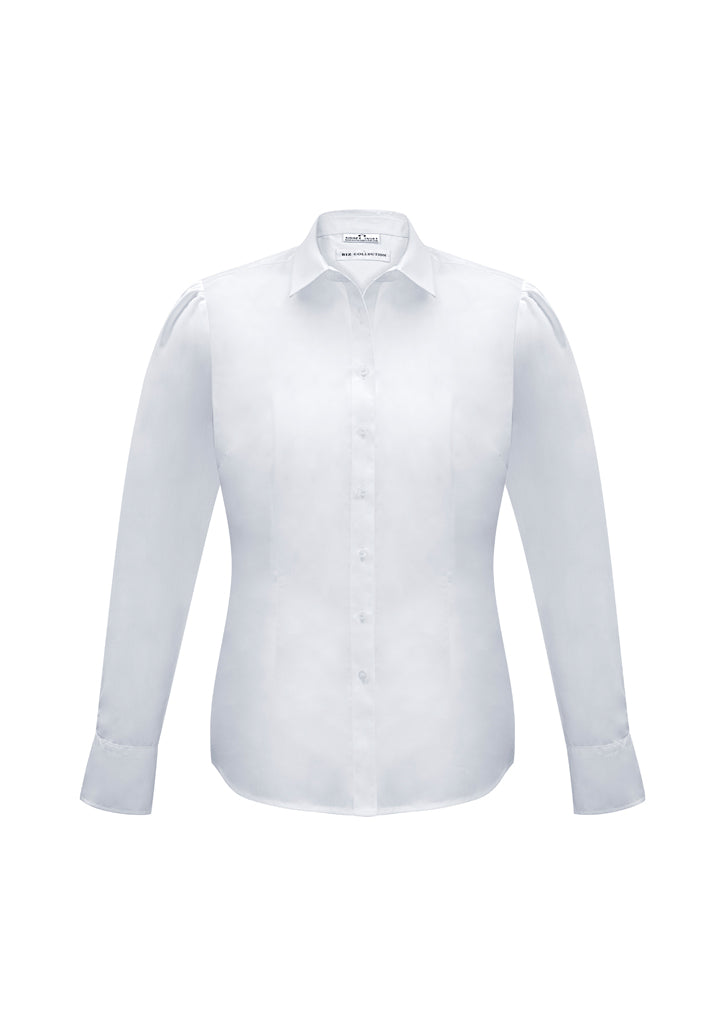 Ladies Euro Long Sleeve Shirt - White - Size 20