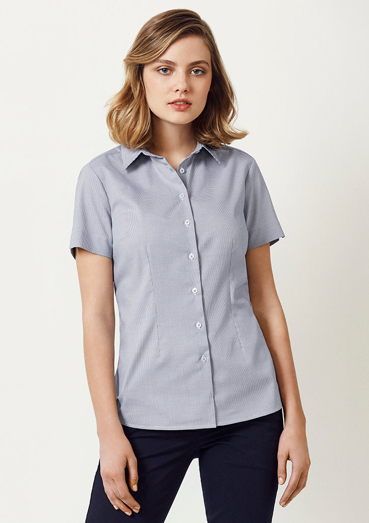 Ladies Jagger S/S Shirt - French Blue - Size 16