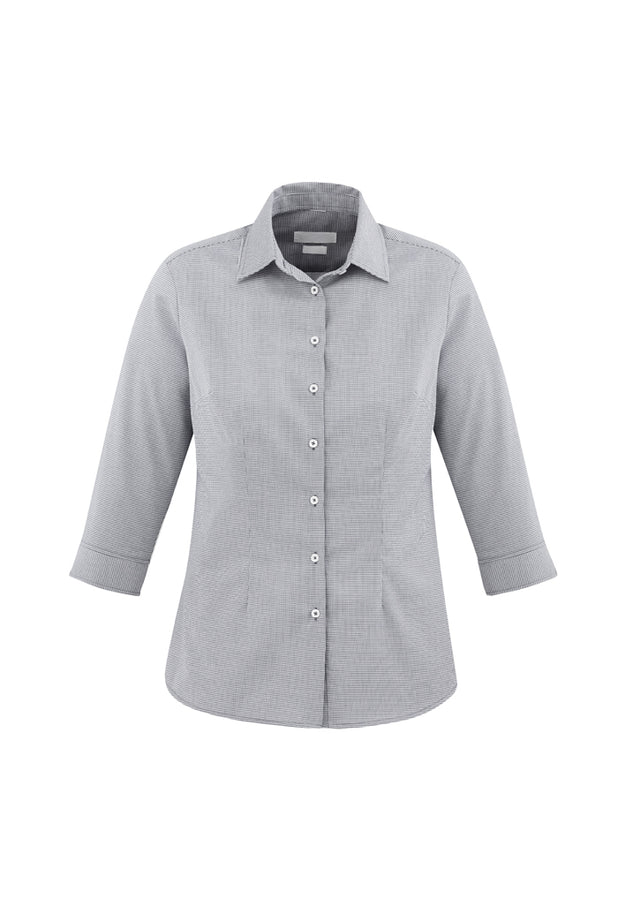 Stylish Ladies Jagger ¾/S Shirt in Silver, Size 20, featuring breathable fabric and a flattering tailored fit.
