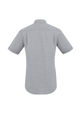 Mens Jagger Shirt in Silver, Size 3XL, features soft houndstooth fabric, modern collar, and wrinkle-resistant design.