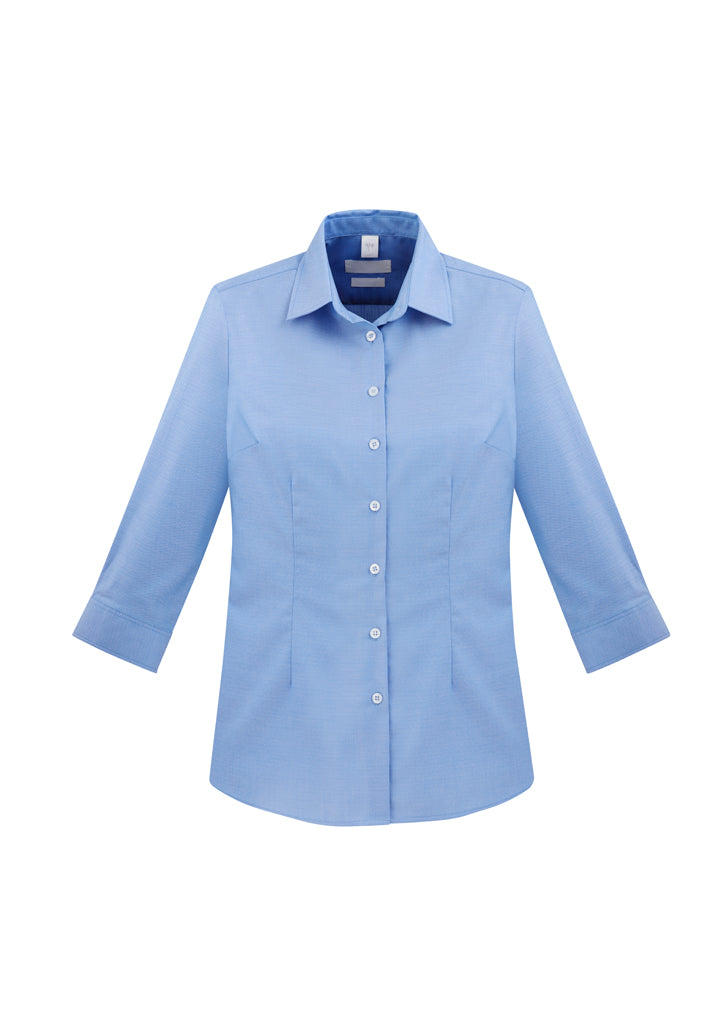 Ladies Regent Âľ/S Shirt - Blue - Size 20