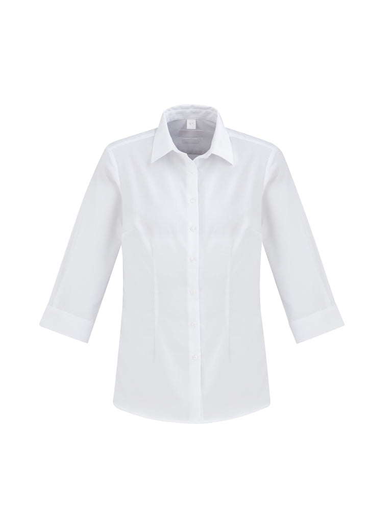 Ladies Regent Âľ/S Shirt - White - Size 10