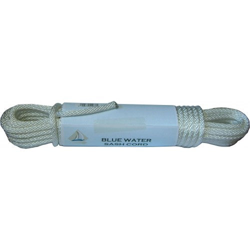 White polyester sash cord, 15 metres long, ideal for sash window repair with solid braid construction. Not for high loads.