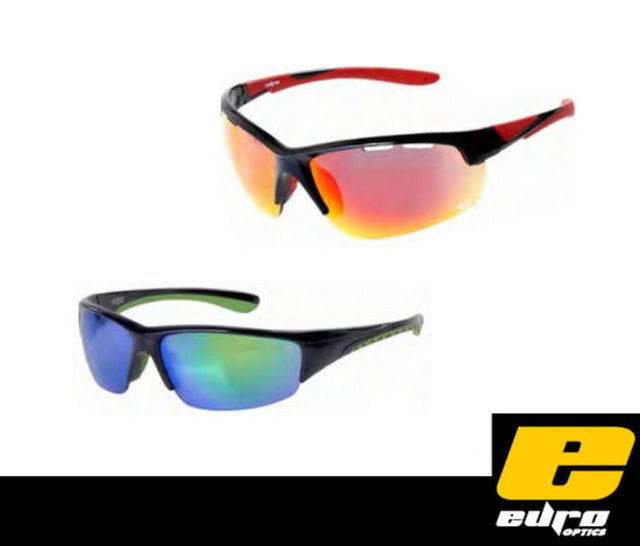 Euro Sport Sunglasses with impact-resistant lenses, 100% UV protection, and lightweight Grilamid TR90 frame for active lifestyles.