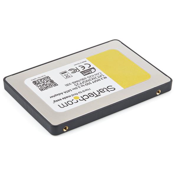 M.2 SSD to 2.5in SATA III adapter with protective housing for enhanced performance and compatibility with various M.2 sizes.