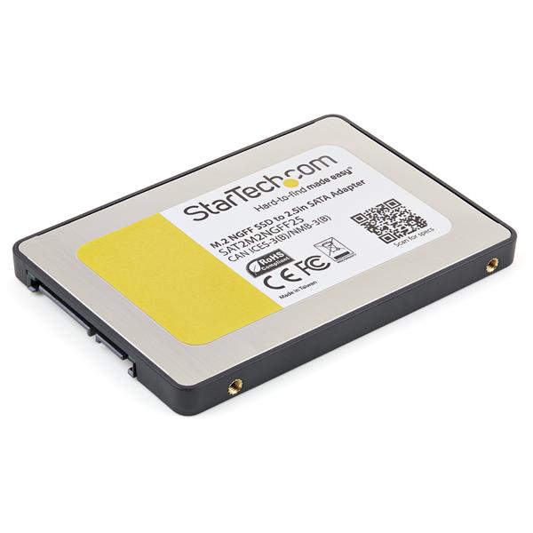 M.2 to 2.5in SATA III adapter for high-speed SSD upgrades, featuring protective housing and wide compatibility for enhanced storage performance.