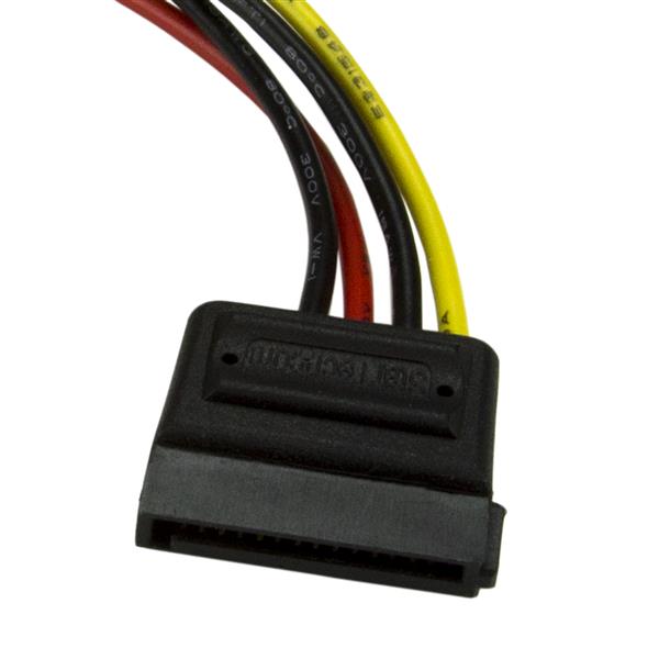 4 Pin Molex to SATA power cable adapter, 15cm long, connects LP4 male to SATA female for easy hard drive power solutions.