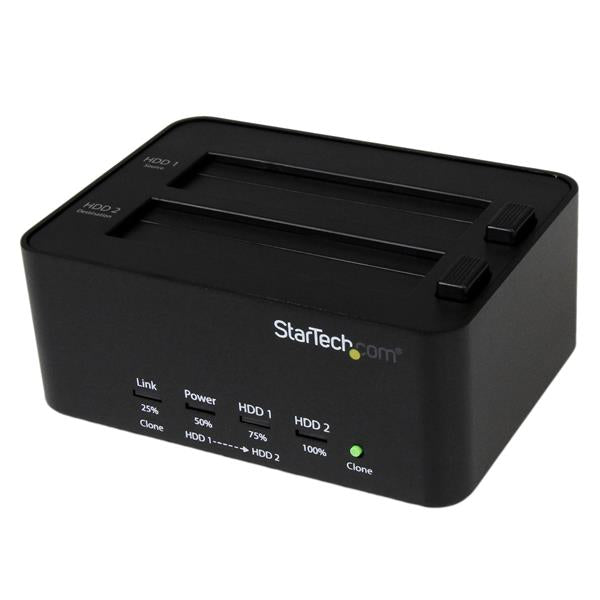USB 3.0 to 2.5 / 3.5in SATA HDD Duplicator Dock and Eraser