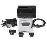 USB 3.0 to SATA docking station for 2.5/3.5 HDDs, offering instant access and fast 5Gbps data transfer for easy backups.