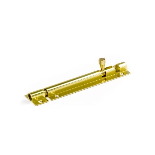 Heavy-duty 125mm brass-plated socket bolt, 32mm wide, polished finish for durability in furniture and cabinetry projects.