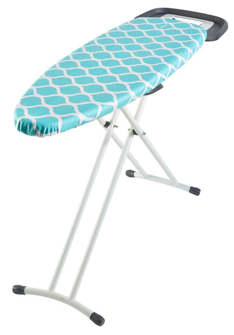 Mode Ironing Board by Sunbeam, 120cm x 40cm, features a slide-out rest and hanging rail for efficient ironing and storage.