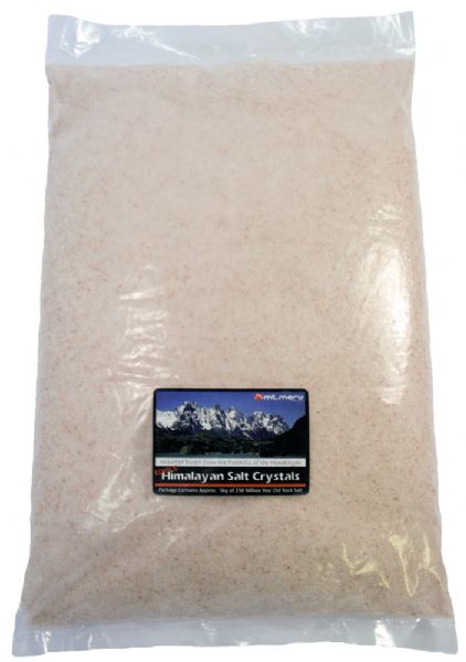 5kg bag of fine edible Himalayan salt, rich in minerals, perfect for seasoning, cooking, and garnishing.