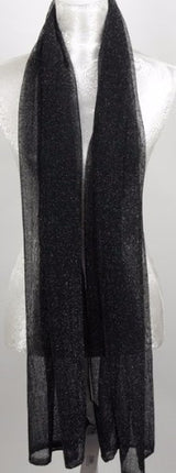 Soft Pleat Lurex in BLACK, a luxurious lightweight fabric with shimmering threads, perfect for elegant outfits and accessories.