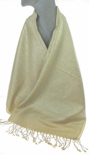 Luxurious Pashmina Gold scarf in rich golden hue, crafted from silk and pashmina blend, perfect for elegant styling and warmth.