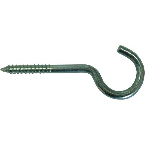 Heavy-duty screw hooks, 3-1/4" long, ideal for organizing and hanging items, suitable for DIY projects and home improvement.