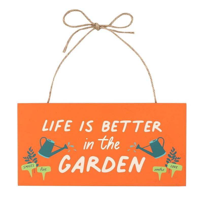 Garden Ornament - In the Garden Life is Better Hanging Sign