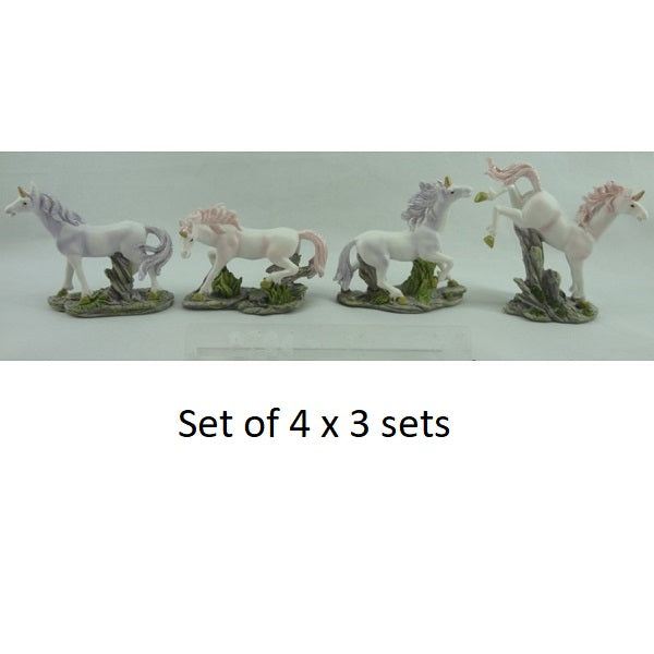 Unicorn refill set includes 4 packs, each measuring 7.2 x 7.5 x 2.8 cm, designed for SDSET54035 use.