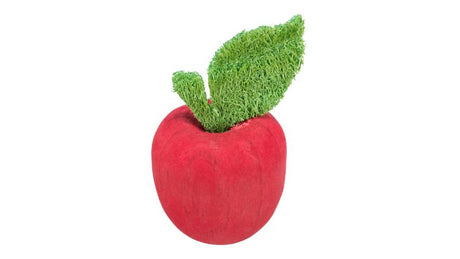 Eco-friendly Wooden Apple pet toy by Trixie, perfect for chewing and promoting dental health for dogs and rabbits.