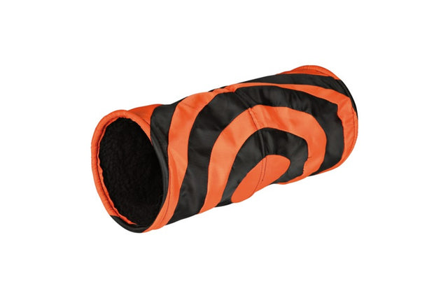 Cozy small animal play tunnel with soft fleece interior and durable nylon, perfect for guinea pigs and other rodents.