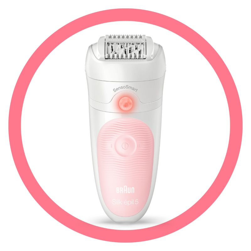 Braun Silk-épil 5-516 Wet & Dry Epilator with massage cap for gentle, effective hair removal; ideal for beginners.