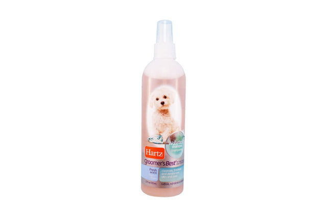 Hartz Waterless Shampoo for Dogs, 355mL; easy, no-rinse cleansing that freshens up your pet's coat without water.